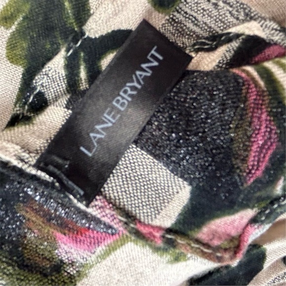 Lane Bryant Women's Floral Rectangle Scarf Wrap Multicolor Spring - Picture 4 of 6